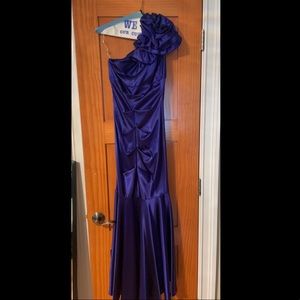 Xscape formal purple dress long